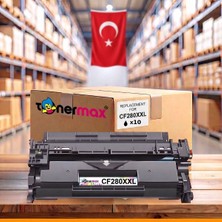 tonermax Hp Laserjet Pro 400 M425DW Muadil Toner Çipli CF280XXL 10'lu