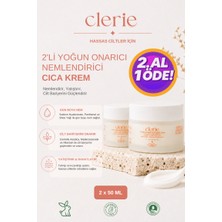 Clerie Cica Yoğun Nemlendirici Yüz Kremi Bariyer Destekleyici Centella Madecassoside 2'li Set 2X50 ml