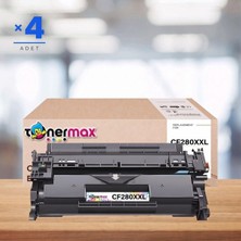 tonermax Hp Laserjet Pro 400 M401A Muadil Toner Çipli CF280XXL 4'lü