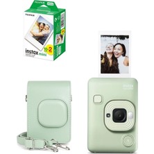 Ayrex Fujifilm Instax Mini Liplay Hybrid Matcha Green Fotoğraf Makinesi 20'li Film Liplay Uyumlu Ç