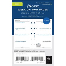 Ayrex Filofax Mini Hafta Iki Sayfa 4 Dilde 2026 Ajanda 26-68127
