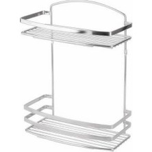 Ayrex Geseus Iki Katlı Paslanmaz Çelik Banyo Rafı Mat Inox 15YIL Garanti BKK085SS