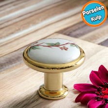 Ayrex Porselen Kulp Gold Düğme Mobilya Mutfak Dolabı Çekmece Dolap Kulpları Kapak Kulpu Kulbu A