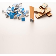 Ayrex Rufus Concept Ahşap Mum Fitili + Yapışkanlı Sehpa - 50 Adet (20MM x 75MM x 0,5mm)