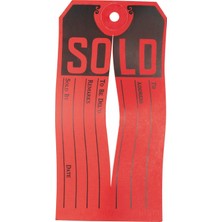 Ayrex Avery 15161 Satılan Etiketler, Kağıt, 4 3/4 x 2 3/8, Kırmızı/siyah (Kutu 500)