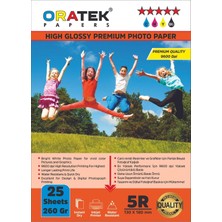 Ayrex Oratek Epson 103 L3550 Evertday Premium Parlak 13X18CM Fotoğraf Kağıdı 260 GR25 Adet, Beya