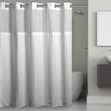 Ayrex Hookless Waffle 71" x 74" Beyaz Duş Perdesi