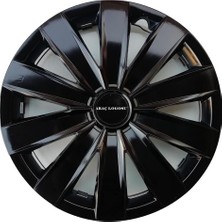 Ayrex 15 Jant Kapağı Esnek Kırılmaz Siyah Piano Black Jant Kapak A130 4 Adet Renault