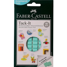 Ayrex Faber-Castell Tack-It Yeşil, 50 Gr, 90 Parça, Yeniden Kullanılabilir Hamur Yapıştırıcı