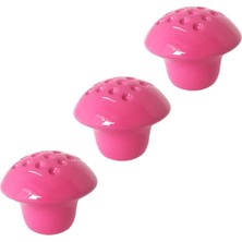 Ayrex Glaswen 3 Adet Pembe Noktalı Mantar Düğme Kulp Çocuk Bebek Mobilya Çekmece Dolap Kapak Ku