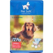 Ayrex Pet Soft Köpek Için Alt Tuvalet Bezi Small 26-44CM 12 Li