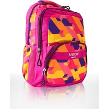Ayrex Sentor Karnaval Okul Çantası, Pembe, Geometrik Desen