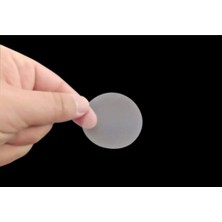 Ayrex Yuvarlak Kesim Şeffaf Çıkartma Bant Etiket 1000 Adetlik Rulo 4 cm