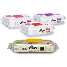 Ayrex Sleepy Easy Clean Çiçek Serisi&süper Yağ Çözücü Yüzey Temizlik HAVLUSU&MENDILI(3X100+