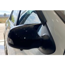 Ayrex Renault Ile Uyumlu Symbol Yarasa Batman Ayna Kapak, Piano Black, Symbol Sinyalli Aynalar Içi