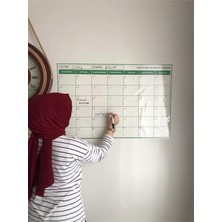Ayrex Tutunabilir Kağıt Aylık Planlayıcı Takvim Akıllı Tahta Yazı Tahtası + Kalem Duvara Ca