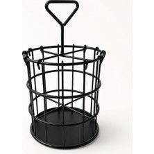 Ayrex Orret Home Metal Kaşıklık ve Makyaj Fırçası Organizeri, Siyah Tel Çatal Kaşık Bıçak