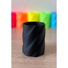 Aysluka Dokulu Modern Kalemlik & Masaüstü Düzenleyici (9x6.5 Cm) - Şık Ofis ve Makyaj Organizeri