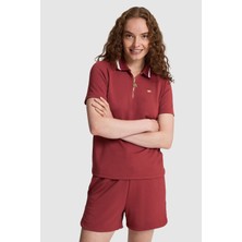 U.S. Polo Assn. Kadın Vişne Tişört 50323481 VR223