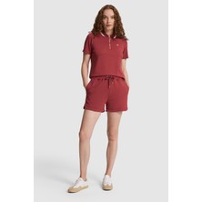 U.S. Polo Assn. Kadın Vişne Örme Şort 50323479 VR223