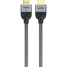 Ayrex Unıtek 8k Örgülü Naylon HDMI Kablosu, 1m, Yüksek Hızlı, 8K@60Hz Çözünürlük Desteği