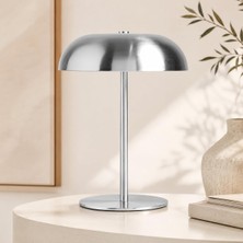 Ayrex Modern Mantar Tasarımlı Masa Lambası, Beyaz Dekoratif LED Masaüstü Aydınlatma, Şık Gec