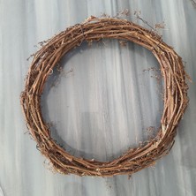 Ayrex Sarmaşık Çelenk 35 Cm, Kapı Süsü, Çelenk, Doğal Çelenk, Rattan, Rattan Çelenk