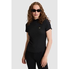 U.S. Polo Assn. Kadın Siyah Tişört 50323528 VR046