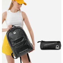 United Colors Of Benetton Lüks Ortaokul Lise Çanta ve Kalemlik Seti. 45 cm Su Geçirmez Okula Dönüş