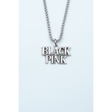 IDR Black Pink Gümüş Kaplama Örme Zincir Kolye