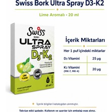 Swiss Bork Ultra Spray D3-K2 Lime Aromalı Sprey 20 ml