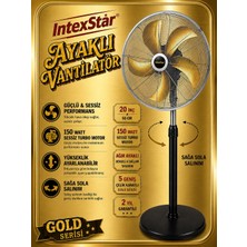 Germ Isı Intexstar 20 Inç 61 cm 130WATT Sessiz Motor Sanayi Tipi Vantilatör Pervane Soğutucu