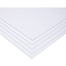1 mm 50X70 cm Fotoblok (Straforlu Maket Kartonu) Beyaz 5 Adet