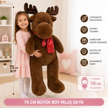 Sunman 75 cm Büyük Boy Pelüş Geyik – Yumuşak ve Sevimli Peluş Oyuncak