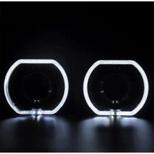Mucize Yan Sanayi BMW Halkalı LED Melek Gözü Far Tas -  Çerçeve Seti (1 Set 2 Adettir)