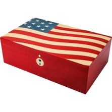 Ayrex Lubinski Special Edt. Parmakizi Kilitli Puro Kutusu Humidor Flag 60S