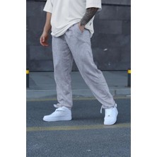 Velmora Fashion Erkek Iki Iplik Cepli Eşofman Altı - Gri