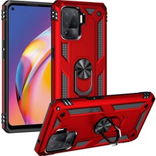 Oppo Reno 5 Lite Uyumlu Zore Vega 360° Döner Yüzüklü Standlı Kılıf - Lyon Tech