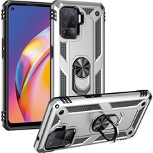 Oppo Reno 5 Lite Uyumlu Zore Vega 360° Döner Yüzüklü Standlı Kılıf - Lyon Tech