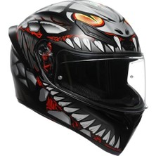Omrs Store K1 S Motosiklet Kaskı Kapalı Lyzard Matt Black Grey Red L