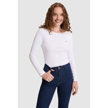 U.S. Polo Assn. Kadın Beyaz Tişört 50333801 VR013