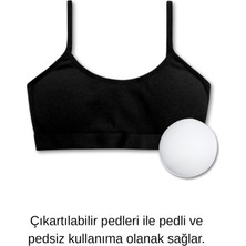 Panfilia %95 Pamuk Kız Çocuk Ince Askılı Alıştırma Sütyeni | Yarım Atlet