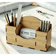 🪵 Rokh Ahşap Masaüstü Organizer 📇 Kartvizitlik 🖊️ Kalemlik 🗂️ Ofis Düzenleyici 🎁 Hediyelik