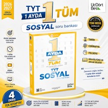 ÜçDörtBeş Yayınları Tyt 1 Ayda Tüm Sosyal Soru Bankası | 2026-2027 Güncel Müfredat | Tarih Coğrafya Felsefe Din Kültürü | Yeni Nesil
