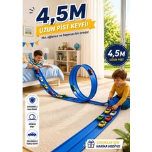Bundeba Oyuncak Esnek Yarış Pisti Kıvrılabilen Aksiyon Pisti Go Track 4.5 mt Flex Track Oyun