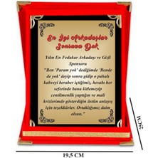 Yüksel 34 Komik Arkadaş Plaketi "en Iyi Arkadaşlar Sonsuza Dek" Kadife Çerçeve Ödül Plaketi 19,5X25CM