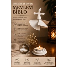 Mum Işığıyla Dönen Semazen - Dönen Mumluk - Isıyla Dönen Mumluk