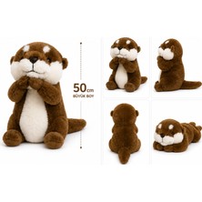 Halley Oyuncak 50 cm Büyük Boy Sevimli Peluş Su Samuru Oyuncak – Yumuşak Peluş Sevimli Hayvan