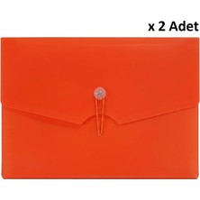 Bigpoint Körüklü Dosya 13 Cepli Lastikli A4 Turuncu x 2 Adet