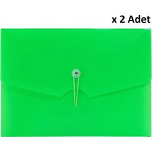 Bigpoint Körüklü Dosya 13 Cepli Lastikli A4 Yeşil x 2 Adet